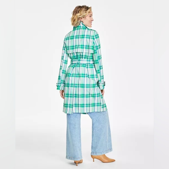NWT | ON 34TH - Women's Plaid Double-Breasted Trench Coat - Picture 3 of 6